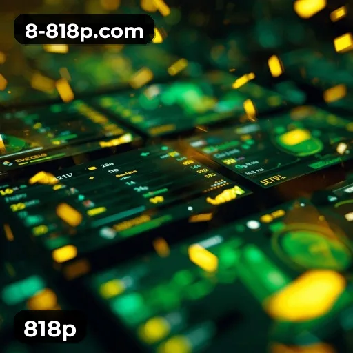 818p App home screen with mobile slots and casino categories